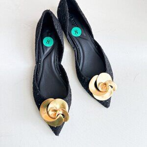 Ted Baker Emma Rose Half d'Orsay Pointed Toe Leather Flat 8